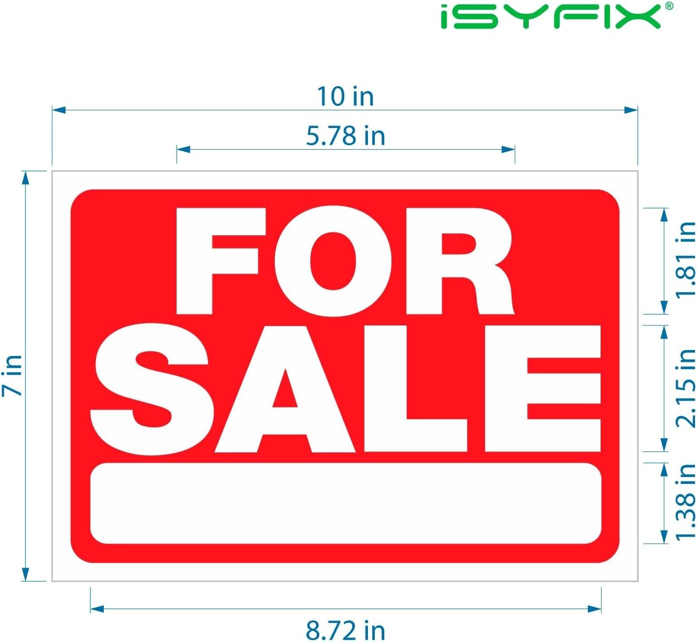 High Visibility 10×7 Inch Vinyl Stickers – 2 Pack Weatherproof Car Sale Signs