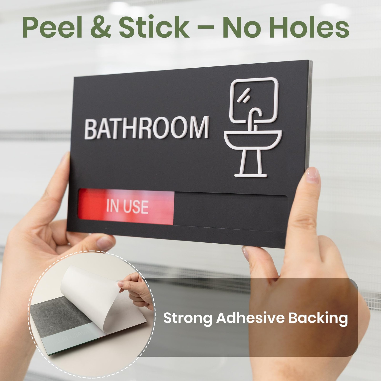 Bathroom Door Signs Available In Use Sliding Sign Do Not Disturb Vacant Occup…