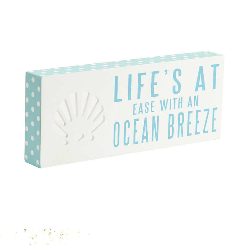 Life&rsquo;s at Ease. Tabletop Block Sign | 2 Pieces