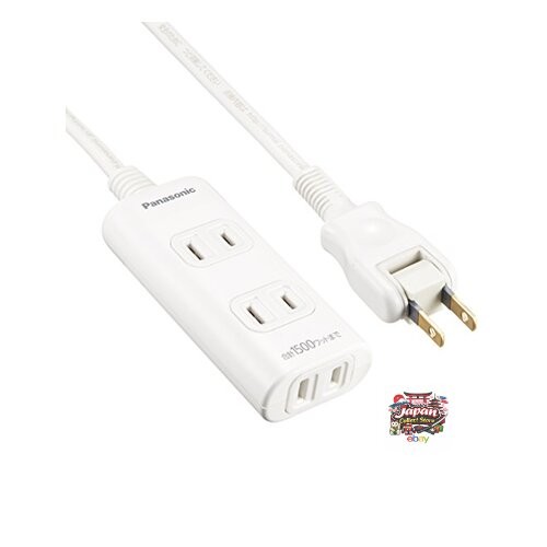 NEW Panasonic The Tap Q 3-Outlet Snap Cap with 1m Cord White WHA2413WP JP