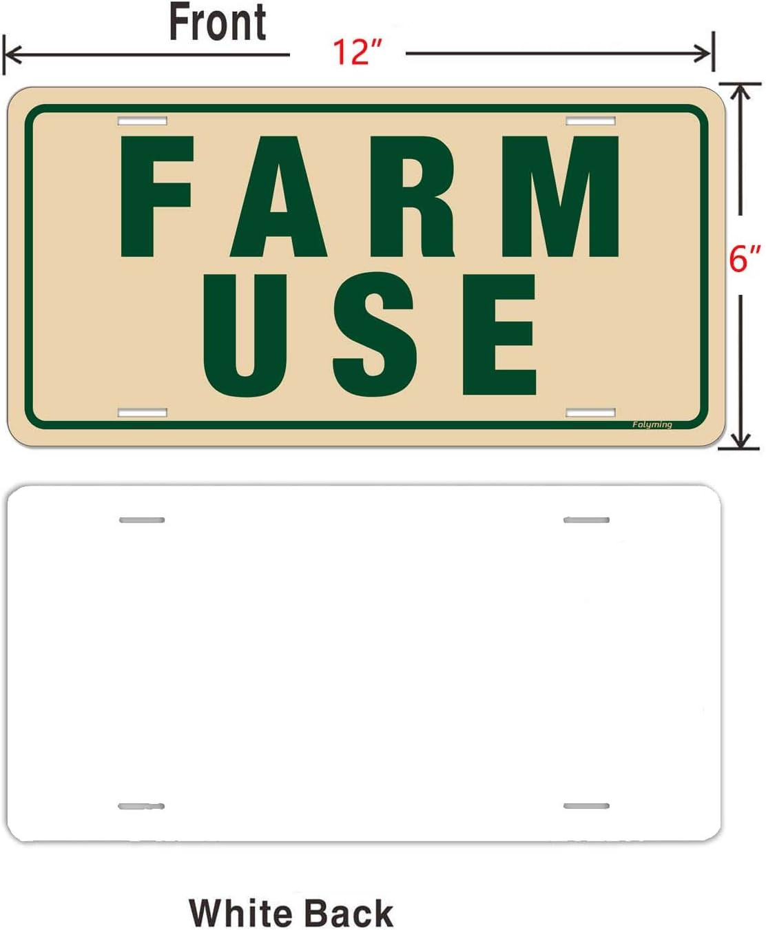 2 Pack Farm Use Id Tag Signs 12 X 6 Inches Metal Farm Signs Reflective Sturdy Ru