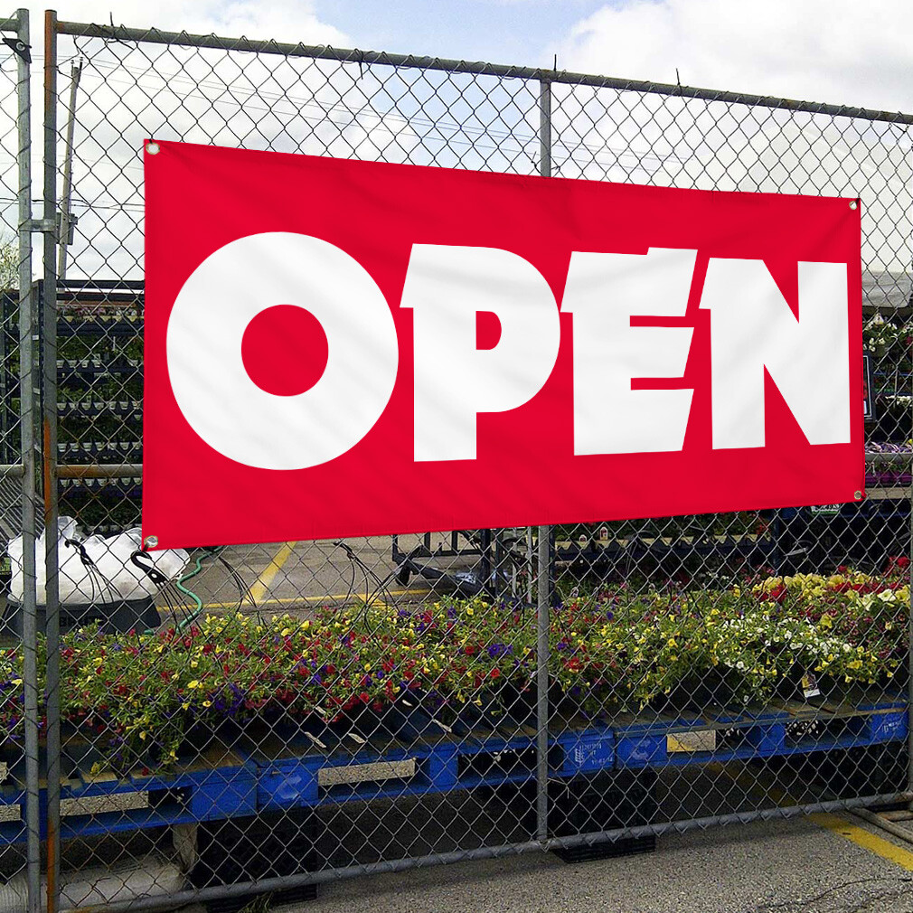 Vinyl Banner Multiple Sizes Open Outdoor Advertising Printing M Business Outdoor