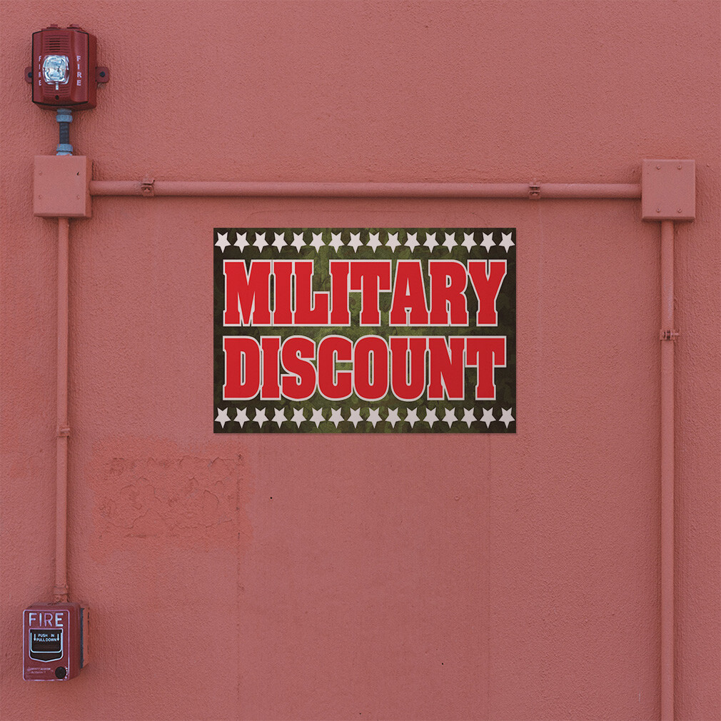 Decal Stickers Military Discount Business Vinyl Store Sign Label Business