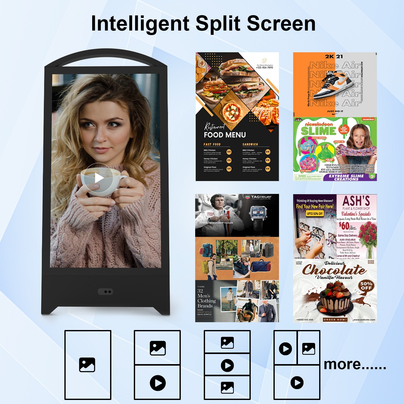 32&Prime; 2000Nits Rechargeable Digital Signage IP65 Waterproof Portable LCD Kiosk