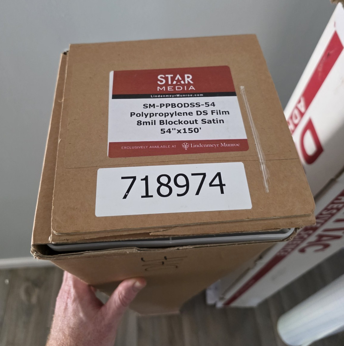 STARMEDIA Polypropylene 8mil Blockout Satin Film 54&Prime; x 150&prime; drytac mounting film