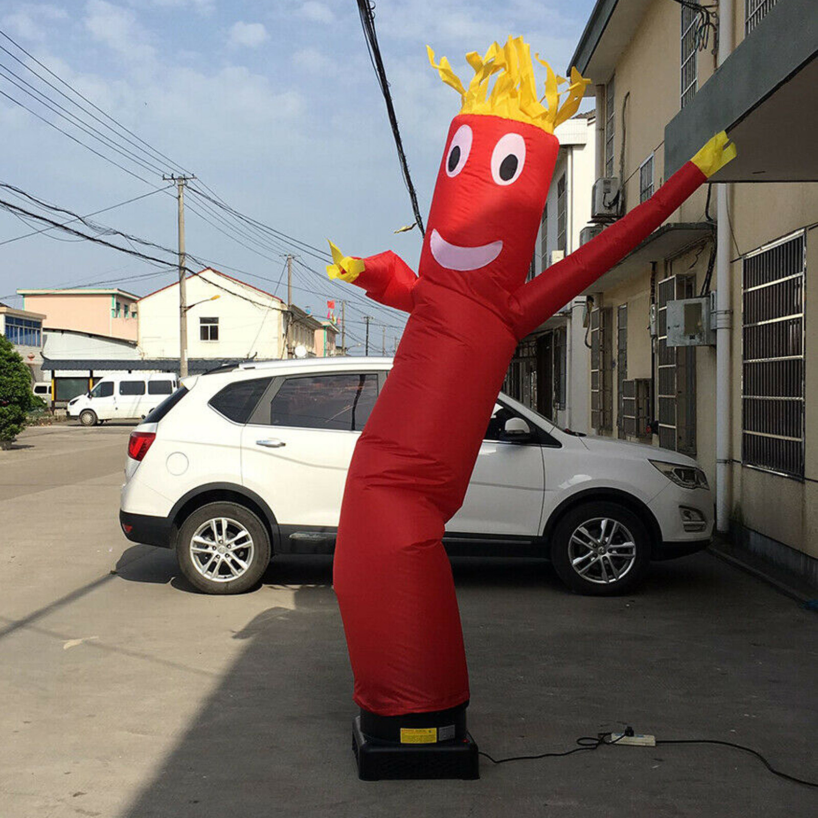 10FT Ctom Inflatable Tube Wind Dancer Air Puppet Sky Dancing Wavy Man-Red