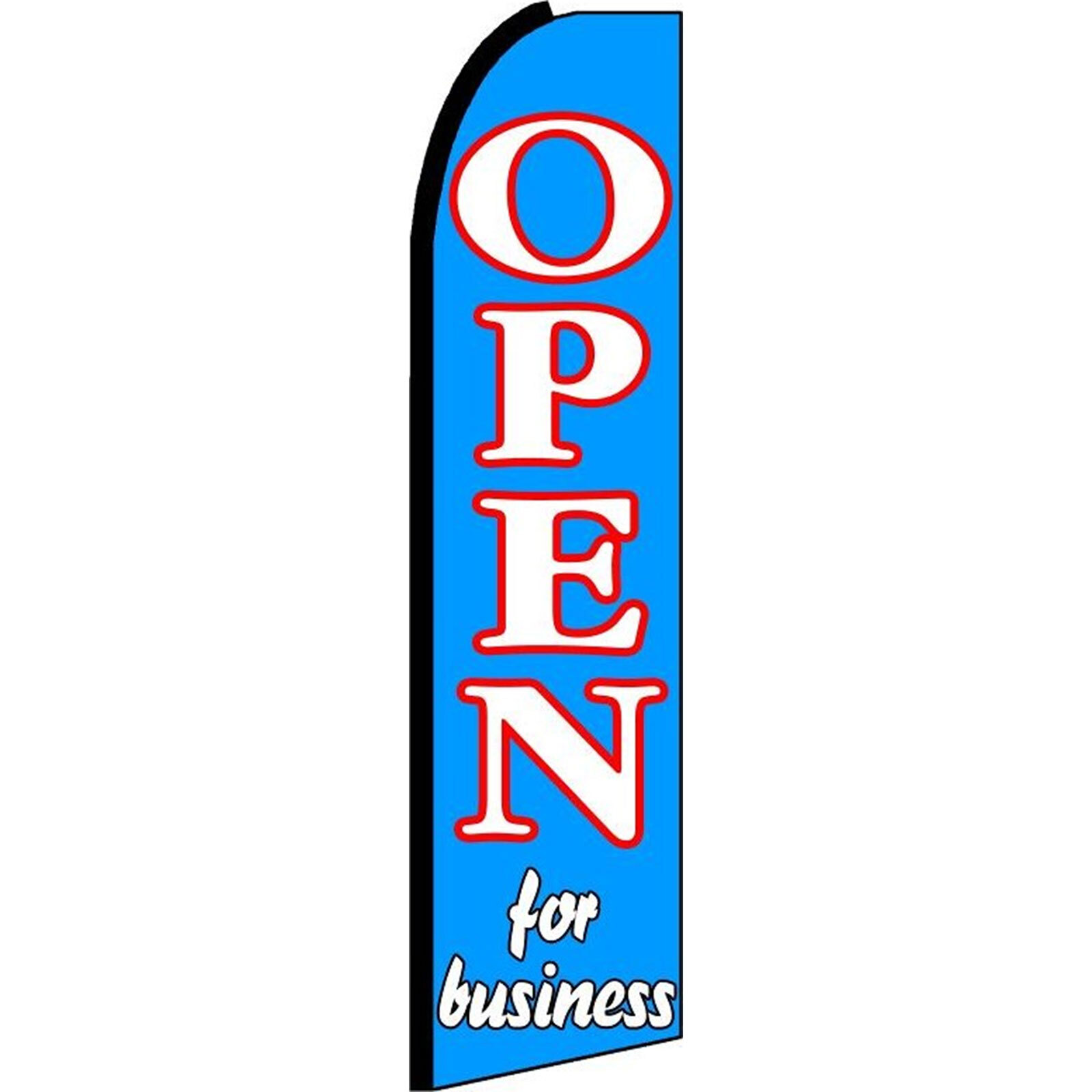 Open For Business 2 1/2 ft X 11 1/2 ft Windless Flag