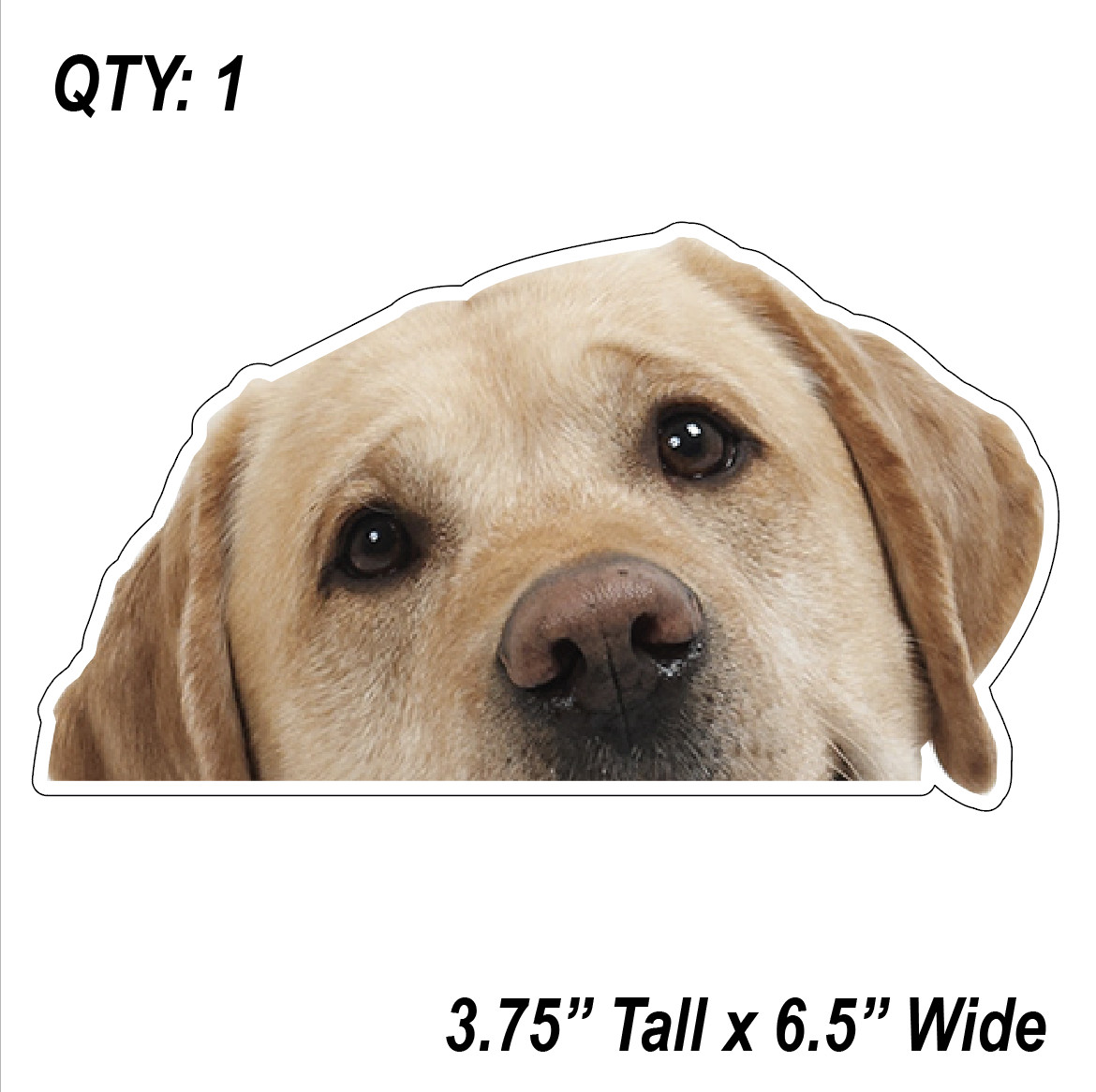 (1) Labrador Retriever DOG Peeper Sticker Window Peep Decal Car Auto Puppy lab