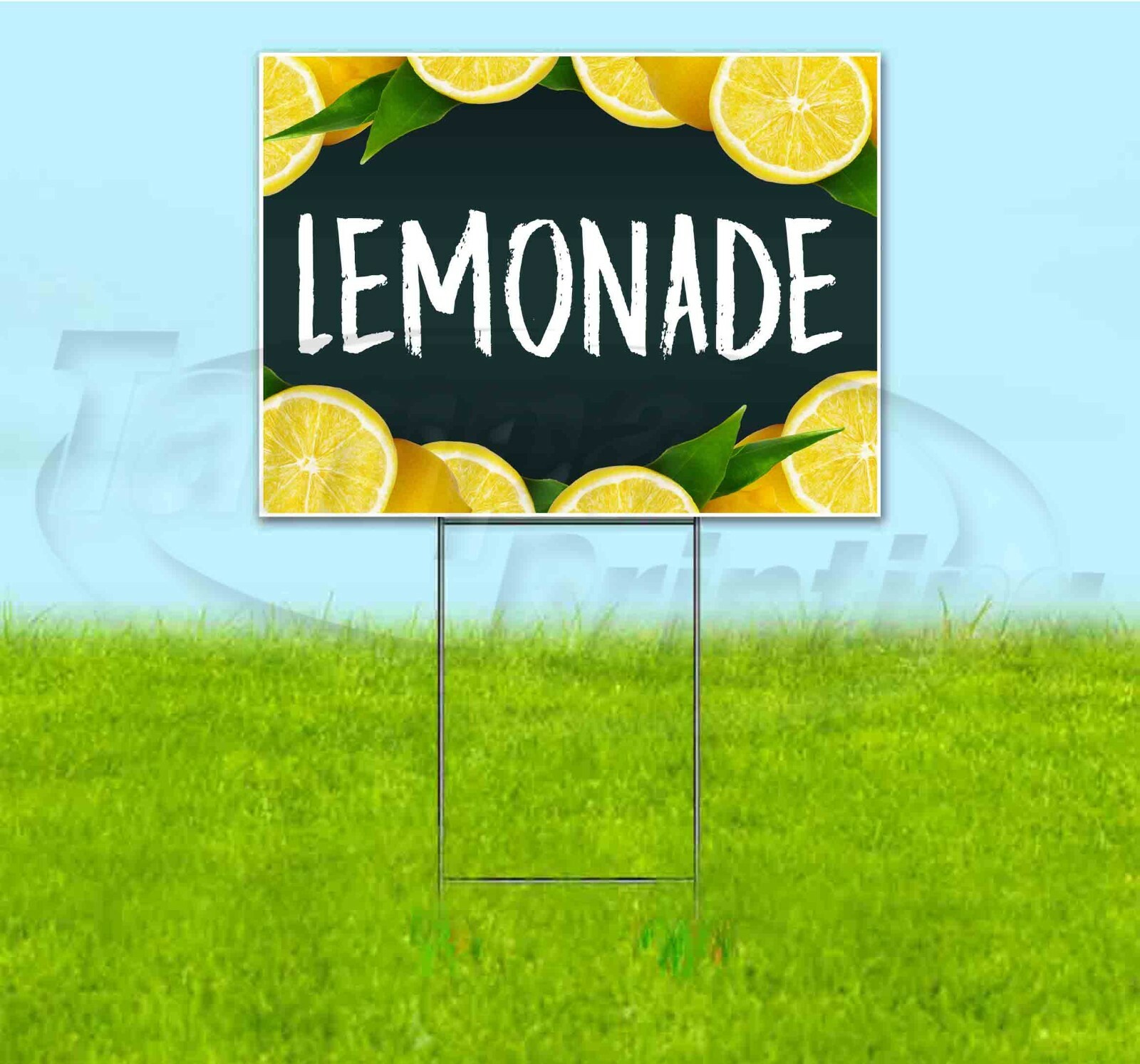 LEMONADE 18×24 Yard Sign WITH STAKE Corrugated Bandit STAND FRESH