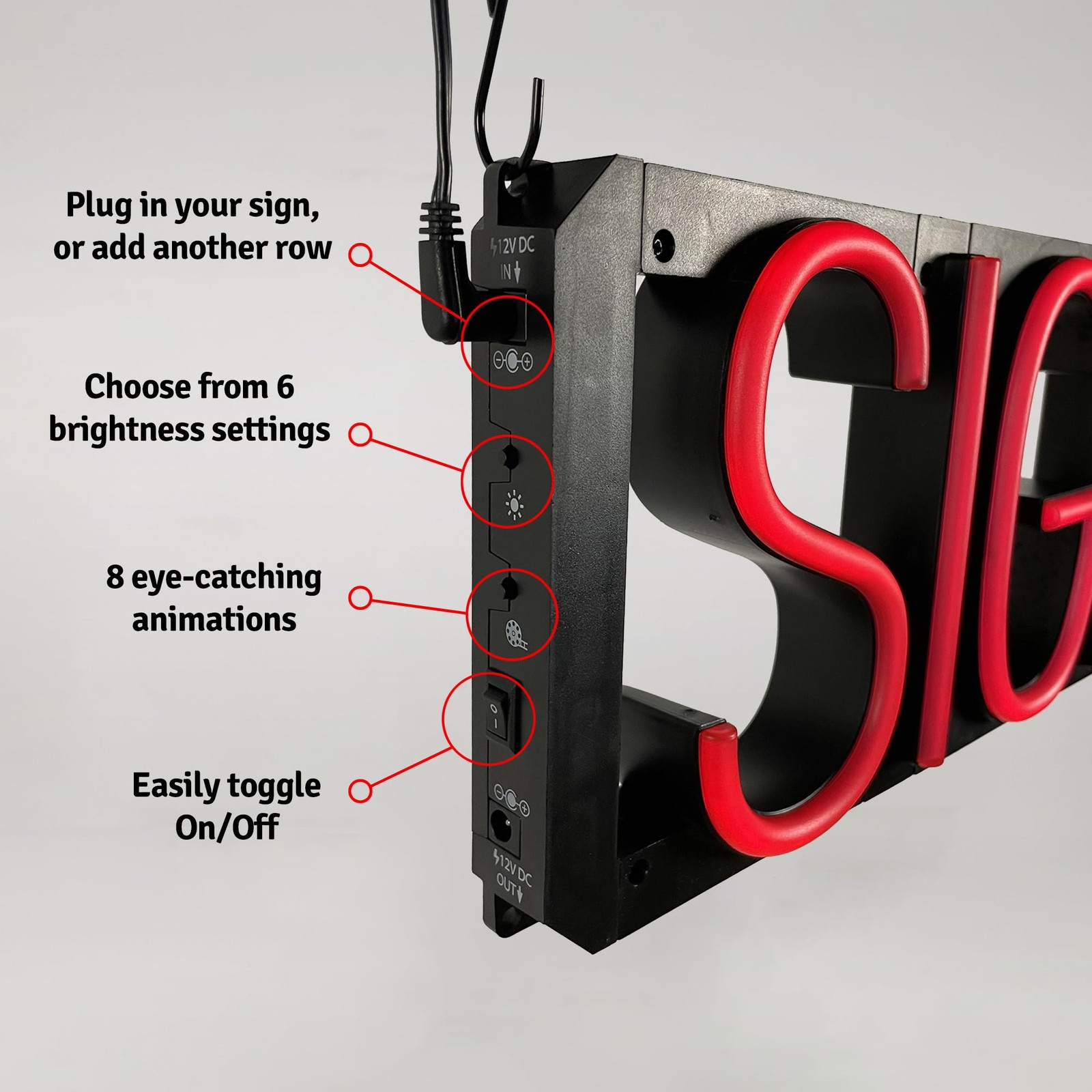 SpellBrite CATERING Sign | Neon Catering Sign Look, LED Light | 29.3&Prime; x 6.3&Prime;