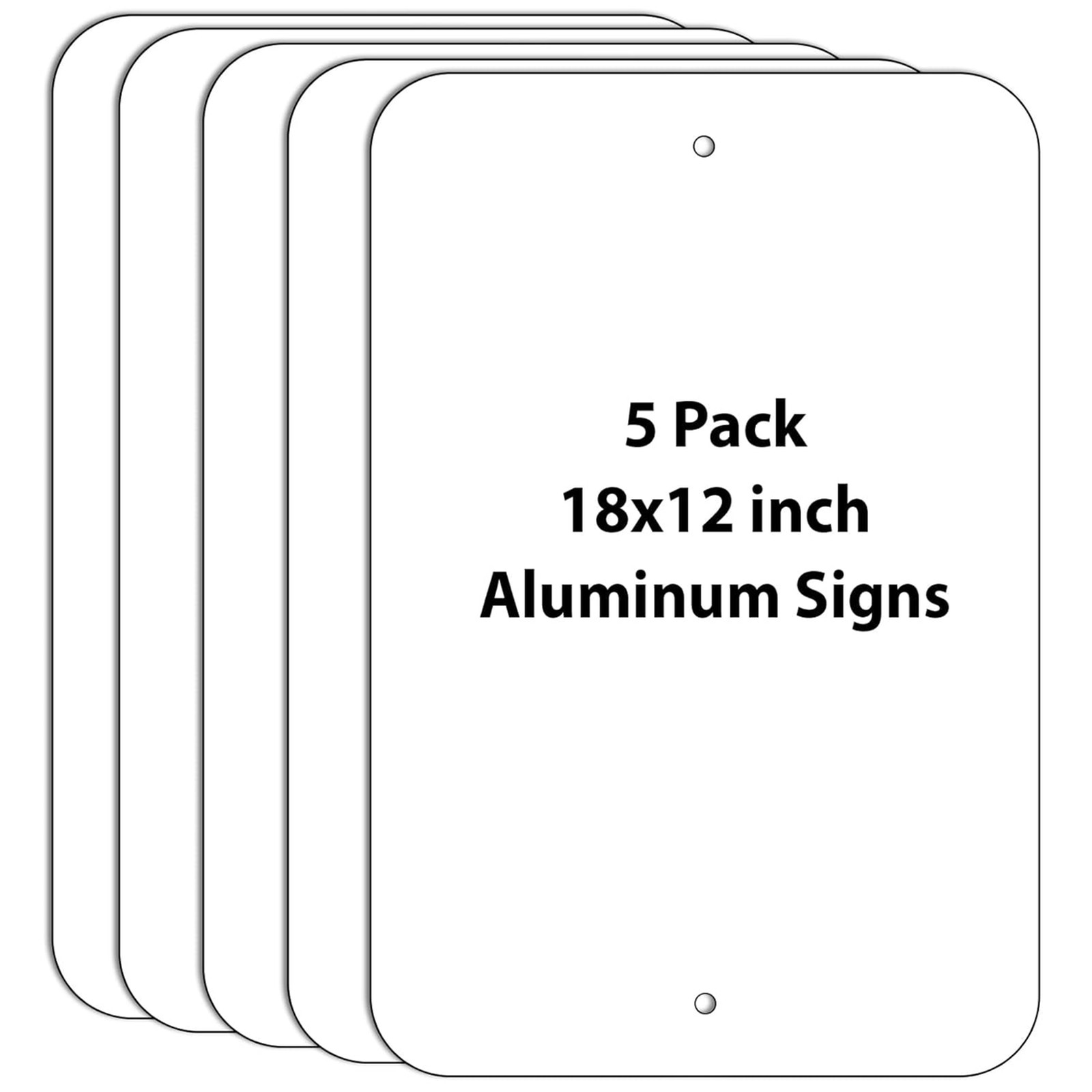 White Metal Sign Blanks 18×12 Inches Aluminum Weatherproof Heavy Duty