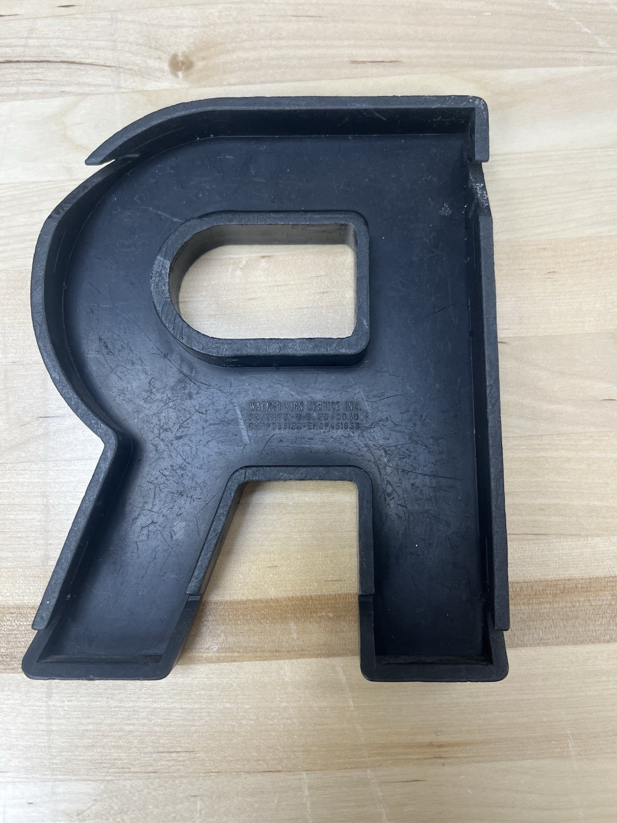 Wagner Sign Group Inc. 6&Prime; Slotted Black Plastic Exterior Sign Letters