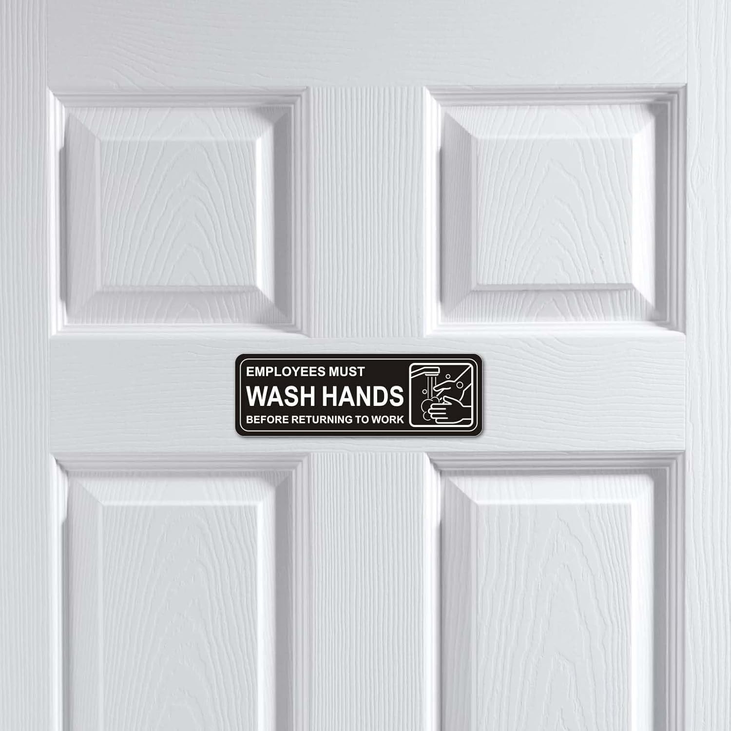 4 Pack Self-adhesive , 9&Prime; x 3&Prime; Durable Acrylic Hand Washing Signs with Symbo…