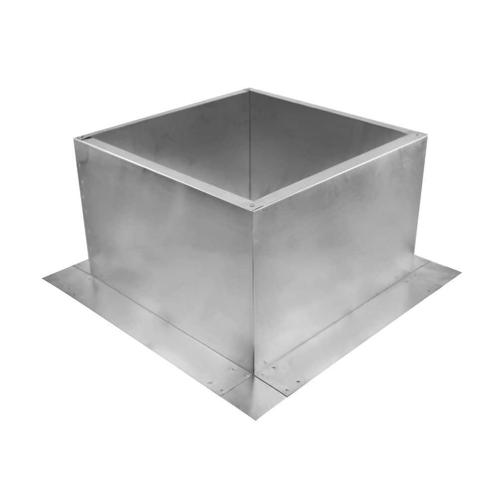 Box is 17 in. Wide x 17 in. Long x 12 in. High Aluminum Roof Curb