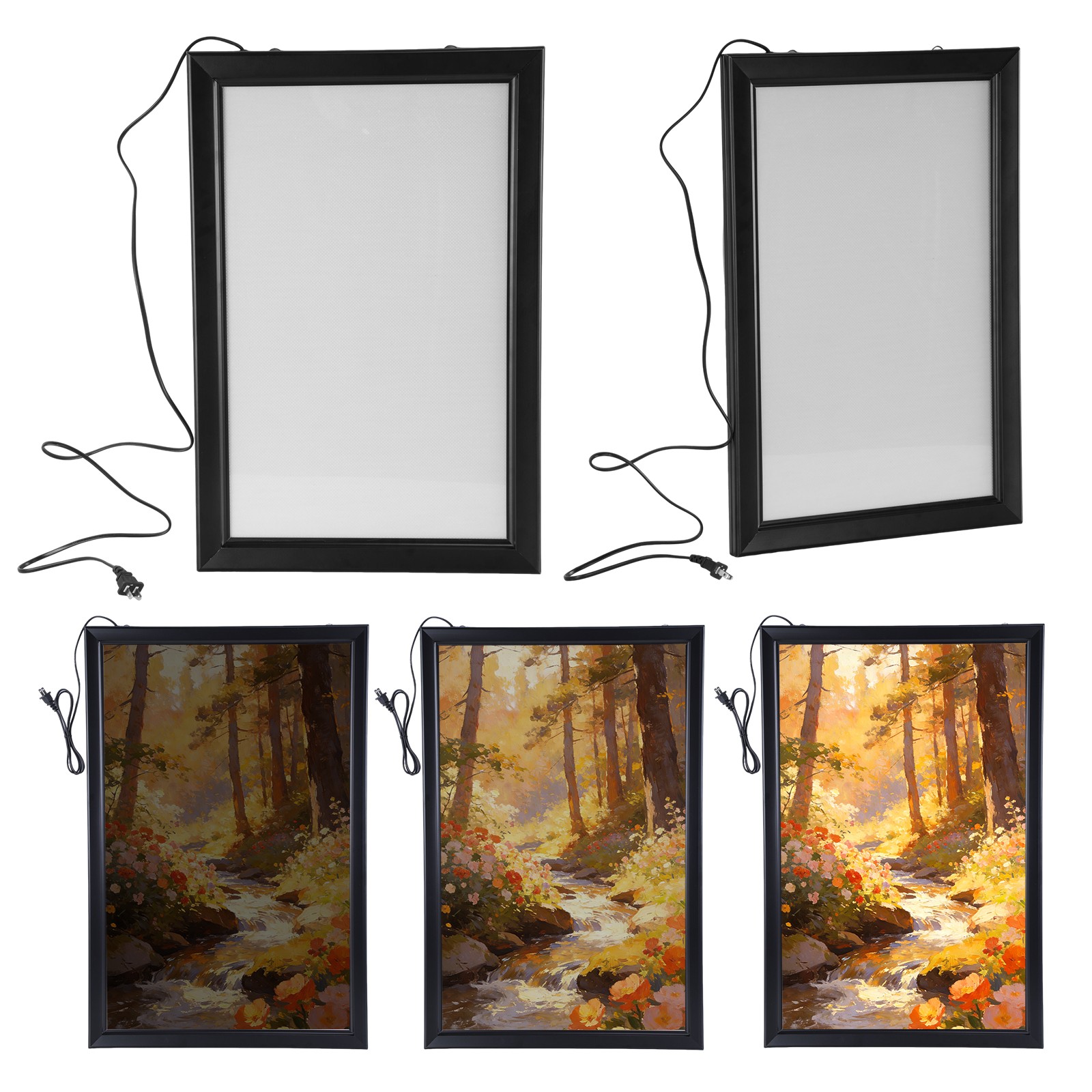LED Backlit Poster Frame 23.6 X 5.4 Inch with Dimmer – Perfect for Home & Office