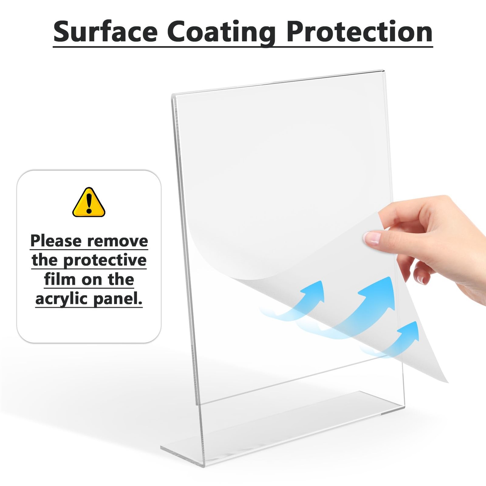 MaxGear Acrylic Sign Holder 8.5 x 11 Inches, Clear 12 Pack,