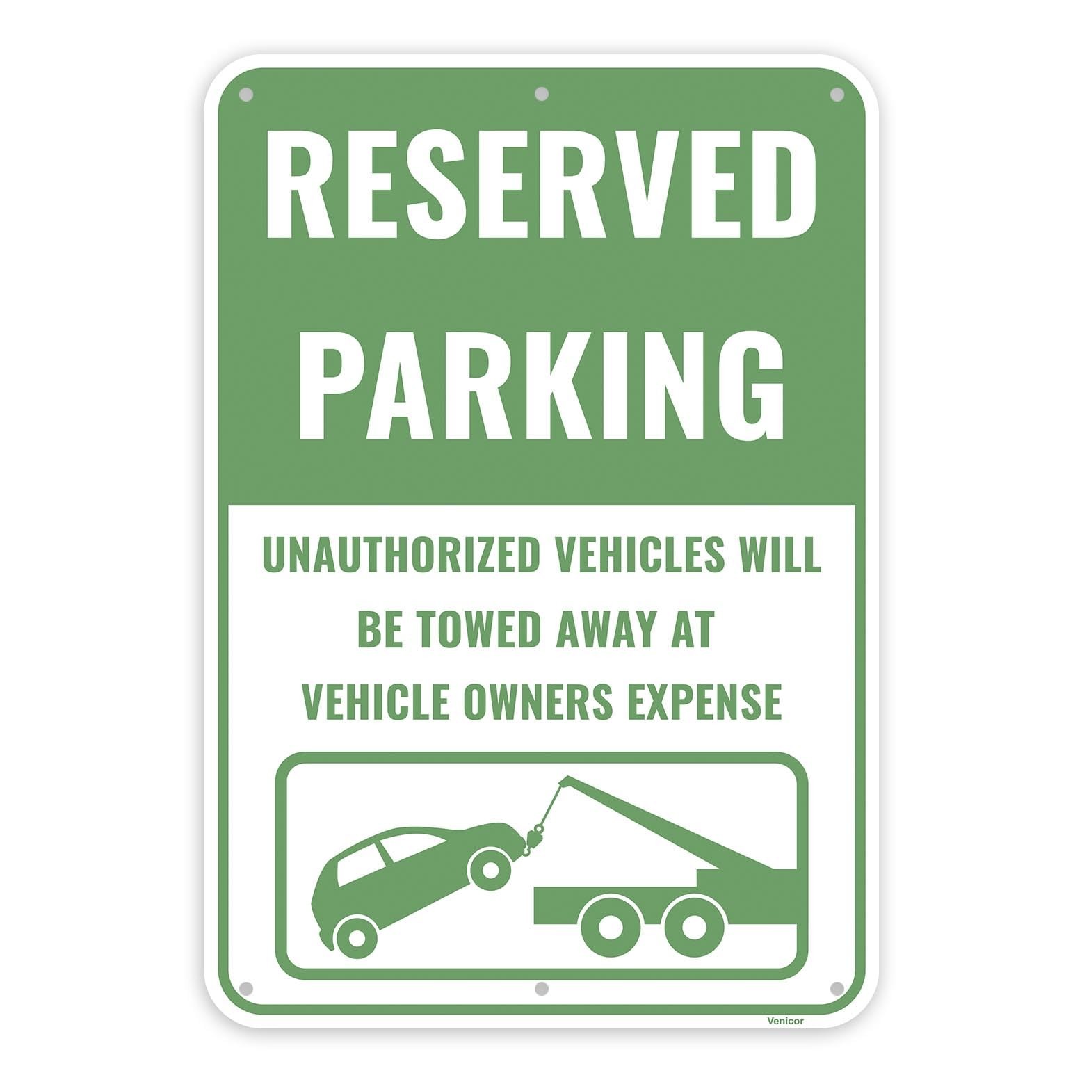1 PCS Reserved Private Parking Only Sign 13×9 Inch Aluminum Metal Board