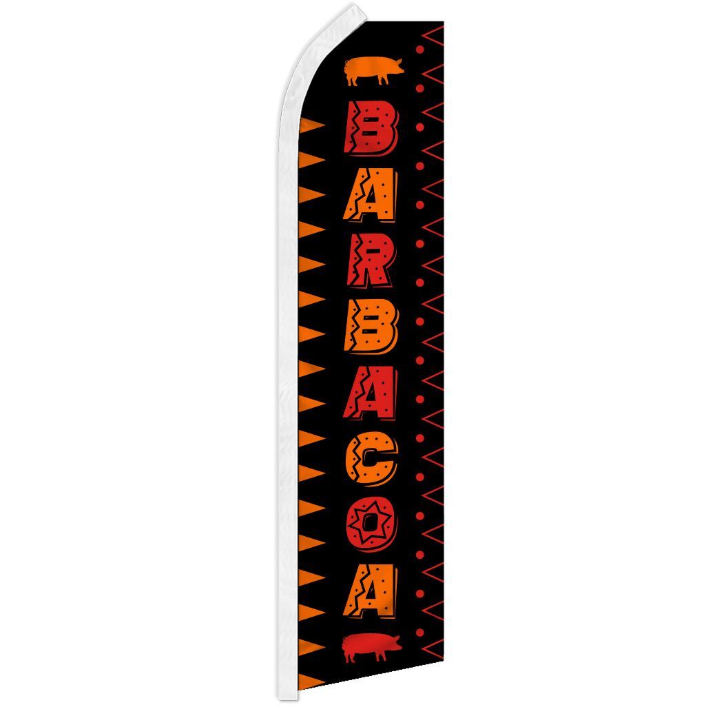 « BARBACOA » advertising super flag swooper banner business sign meat food bbq