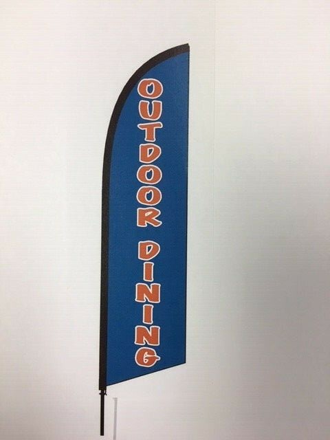 FEATHER FLAG « OUTDOOR DINING » 7FT SINGLE SIDED FLAG ONLY