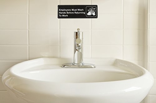 Employees Must Wash Hands Before Returning to Work Sign Pack of 2 9×3 Inches
