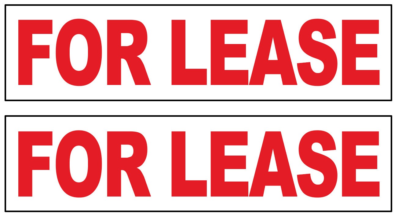 2 Pack 6×24 Inch FOR LEASE Real Estate Rider Corrugated Plastic Sign wrb