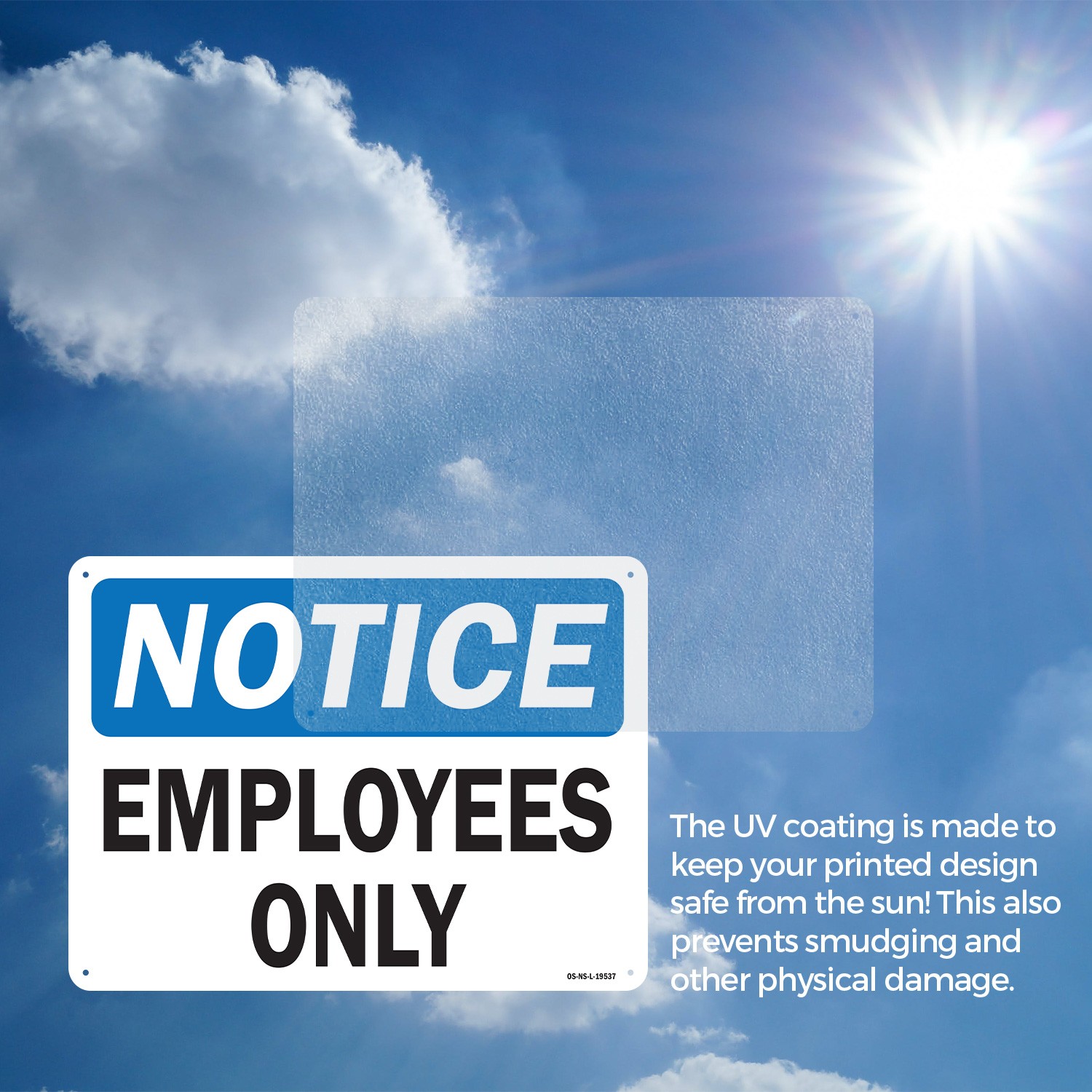 Employees Only OSHA Notice Sign Metal, Plastic, Or Decal – 5 or 10 Pack
