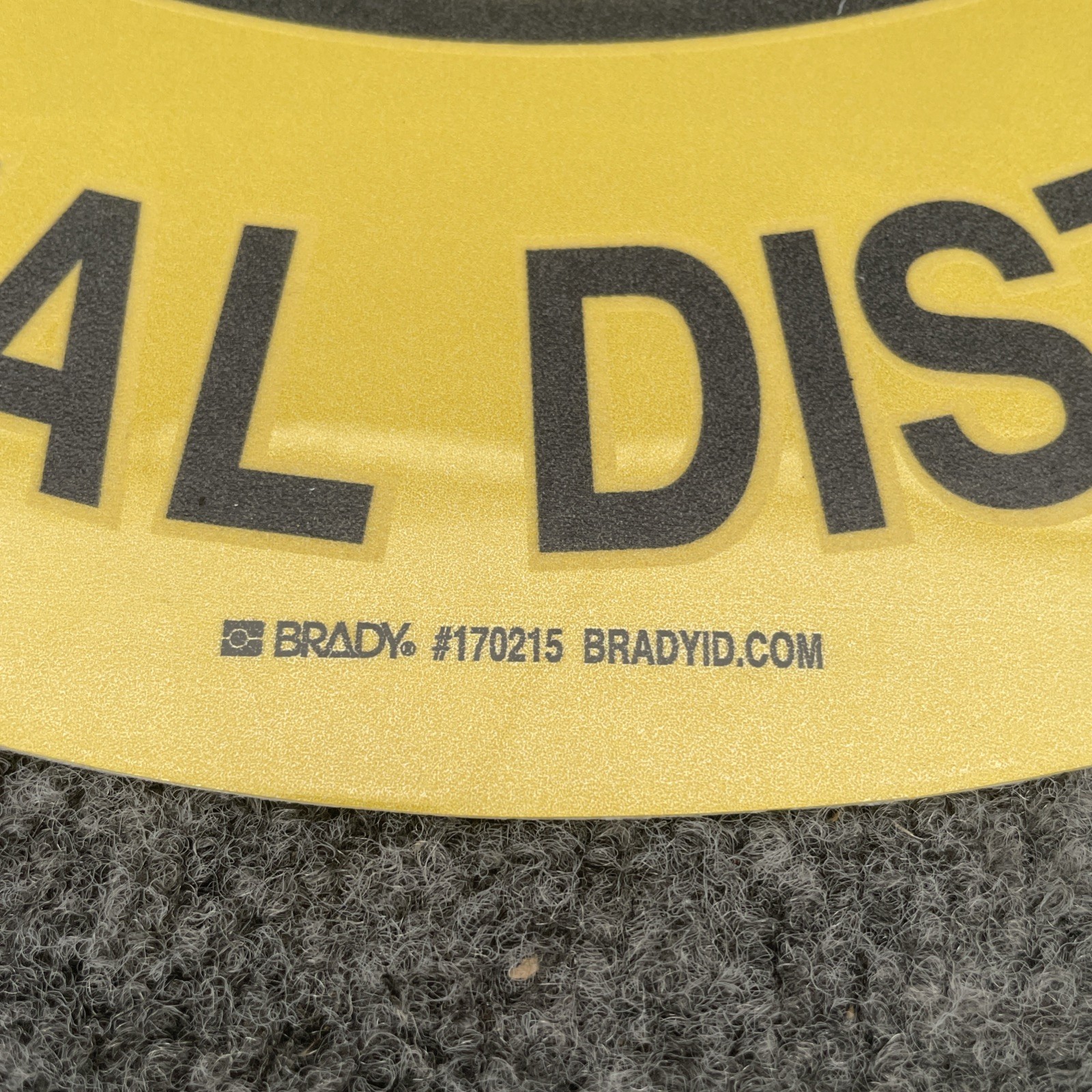 Lot Of 10 – Brady 170215 Maintain Social Distance 6Ft./2M Sign Black/Yellow New