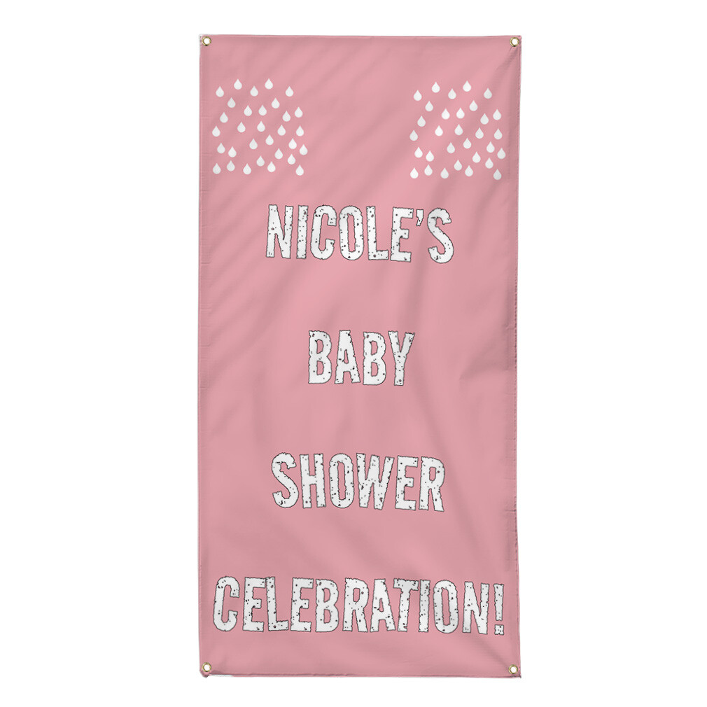 Vertical Vinyl Banner Multiple Sizes Custom Baby Name Shower Celebration U