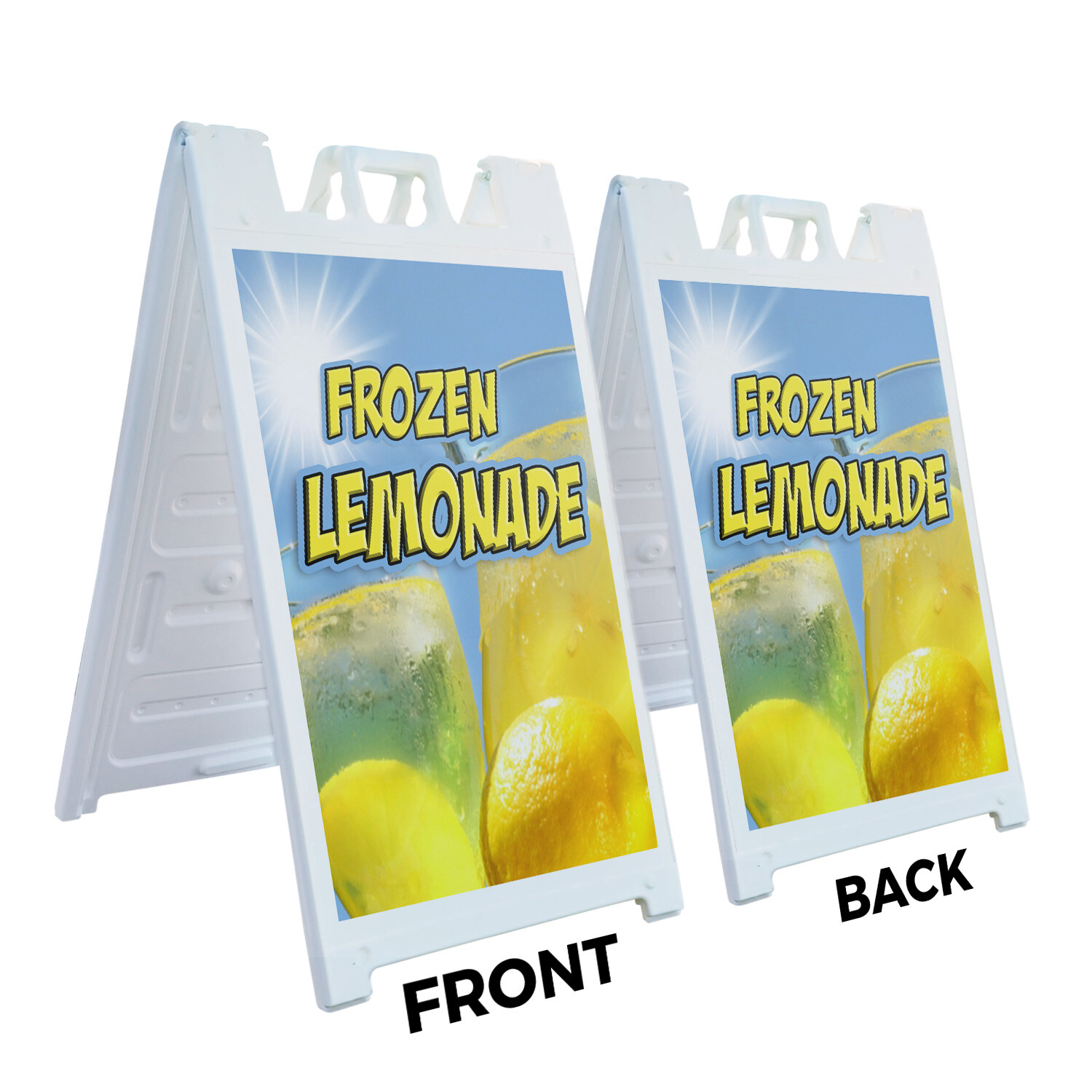 A-frame Sidewalk Frozen Lemonade 24&Prime; x 36&Prime; Double Sided A-Frame Sidewalk Sign
