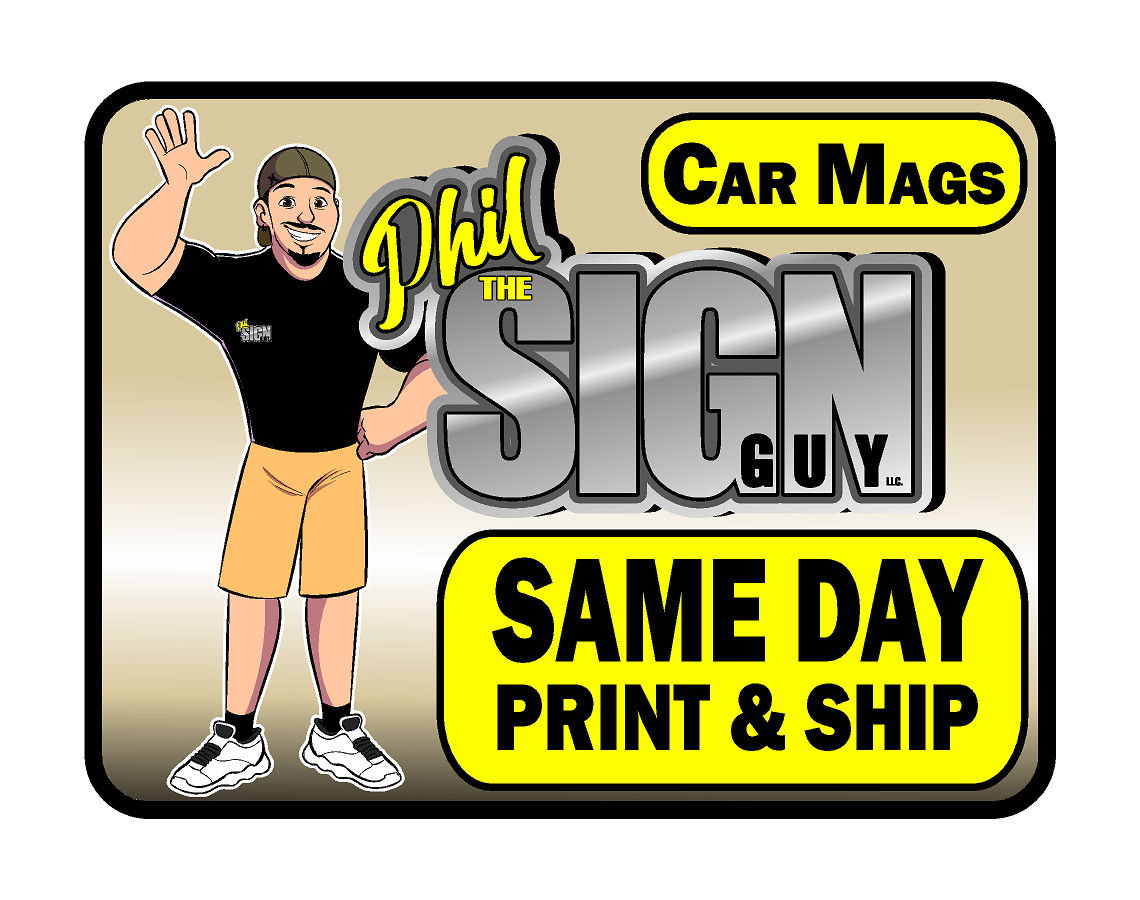 2 PACK – 12×24 INCH CUSTOM CAR MAGNETS MAGNETIC AUTO TRUCK SIGNS MADE IN THE USA