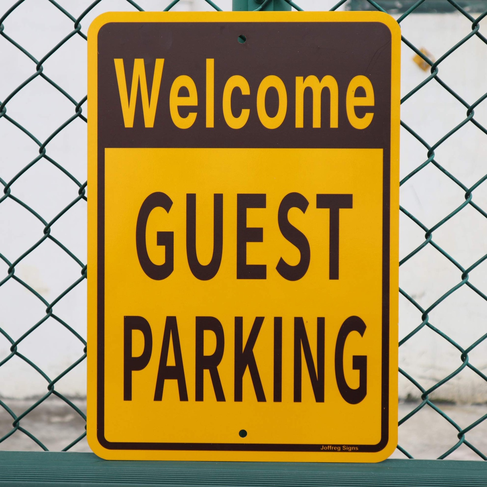 2 PCS Welcome Guest Parking Sign No Parking 17×12 Inch Reflective Aluminum
