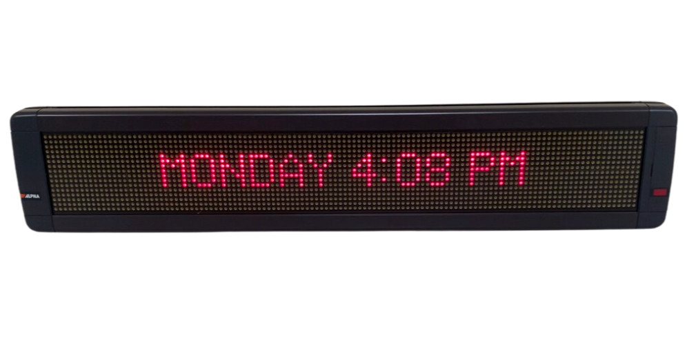 Adaptive Micro Systems Alpha 4120C Message Display Sign Digital Scrolling 40&Prime;