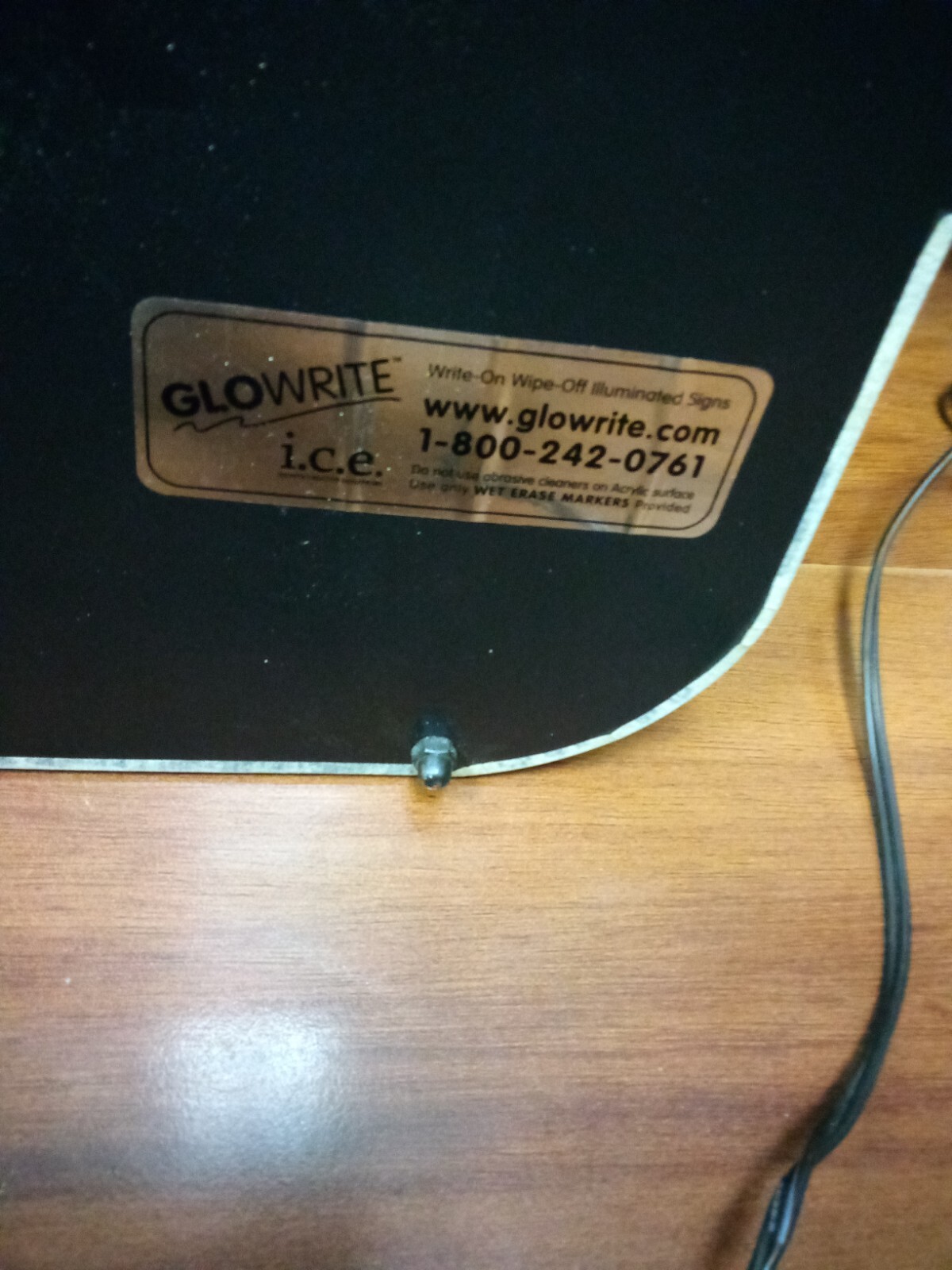 TWO Glowrite LED Illuminated Write-On Wipe-Off Signs Large 24&Prime; X 33&Prime; Boards Only