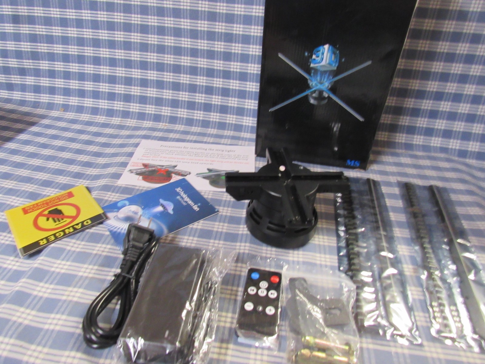 3D Hologram LED Fan 22 Inch Bluetooth, Wi-Fi (Open Box Item) FAST FREE SHIPPING.
