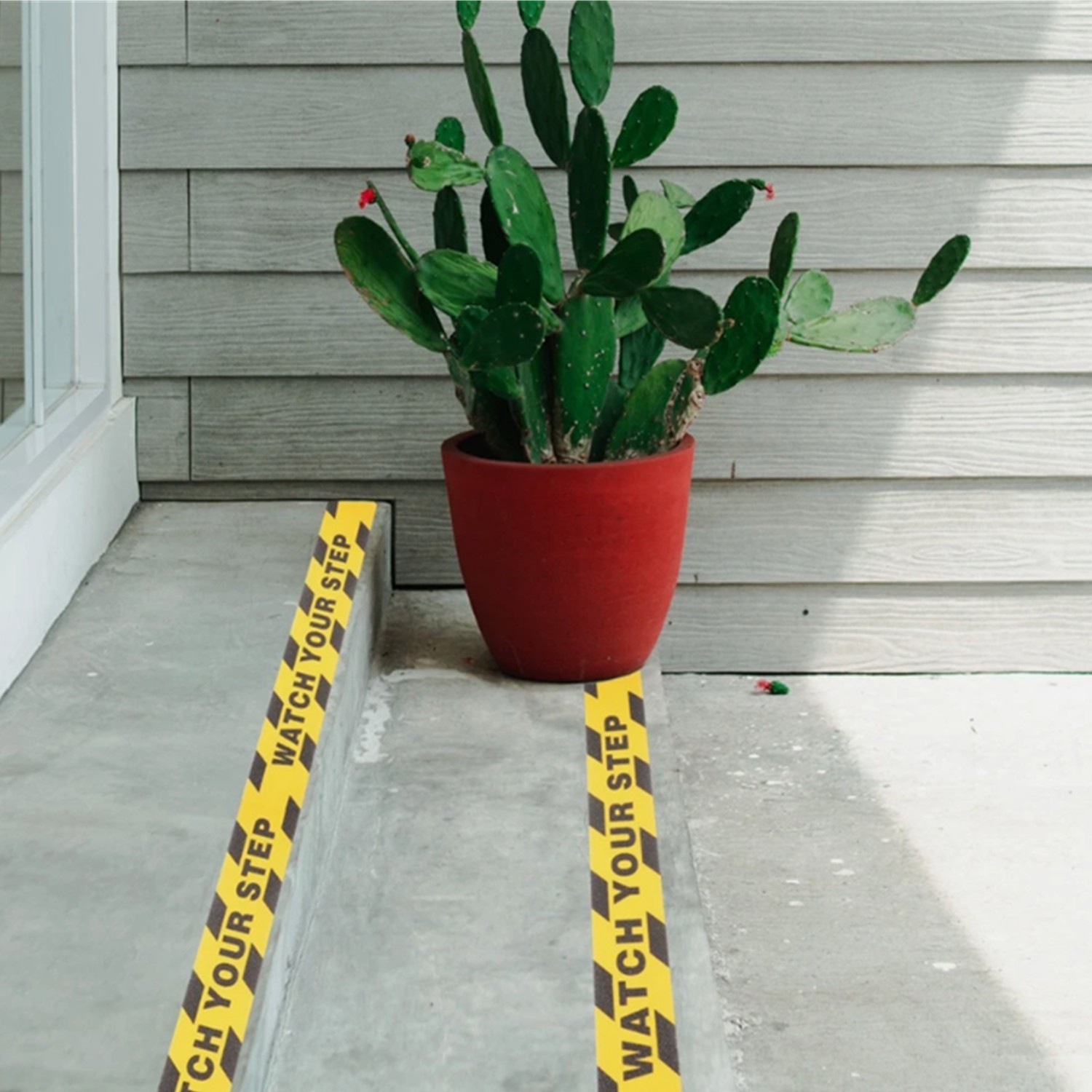 2 Pack Watch Your Step Sign Anti-slip Warning Sticker Adhesive Warning Tape Roll
