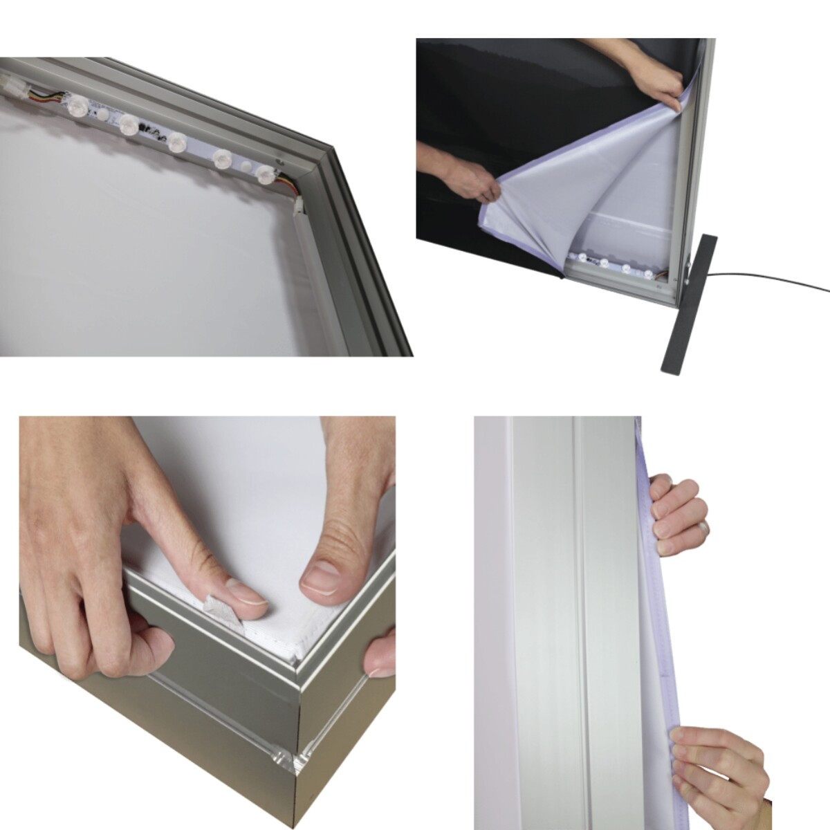 8x8ft LED Frameless Fabric Light Box Illuminated Advertising Trade Show Display