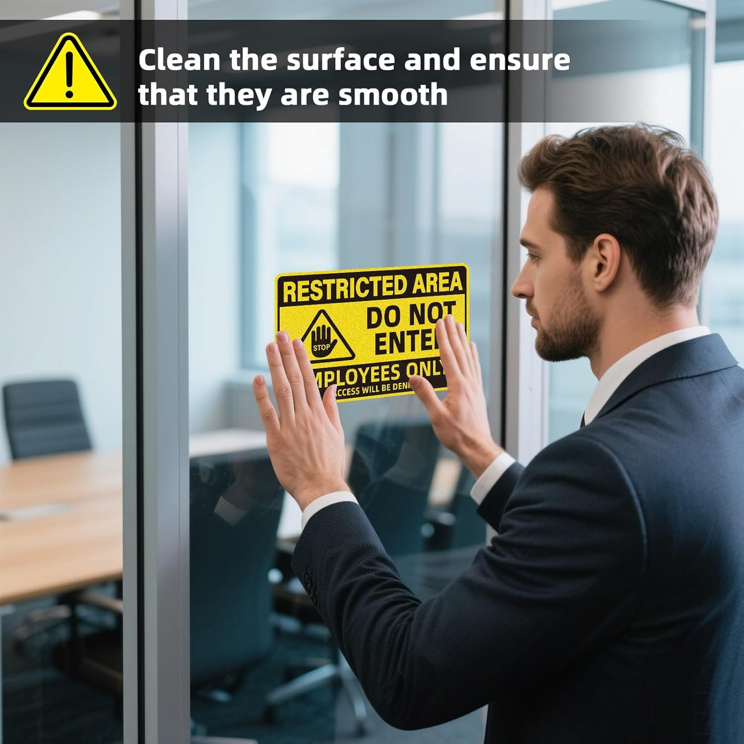 Restricted Area Employees Only Office Sign 10×7 Workshop Safety Decals 2 Pack