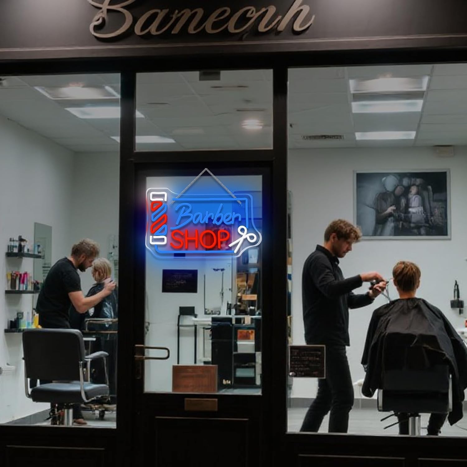 Barber Shop Neon Sign Barber Pole Led Signs for Wall Decor Salon Station Neon…