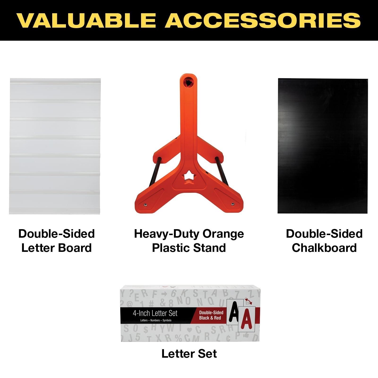 EXCELLO GLOBAL PRODUCTS Swinging Changeable Message Sidewalk Sign: 24&Prime; x 36&Prime; …