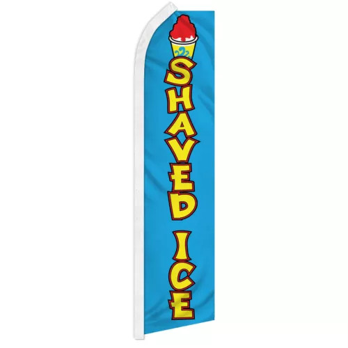 Pack of 2 Shaved Ice Advertising Swooper Feather Flag Concessions Food 100D
