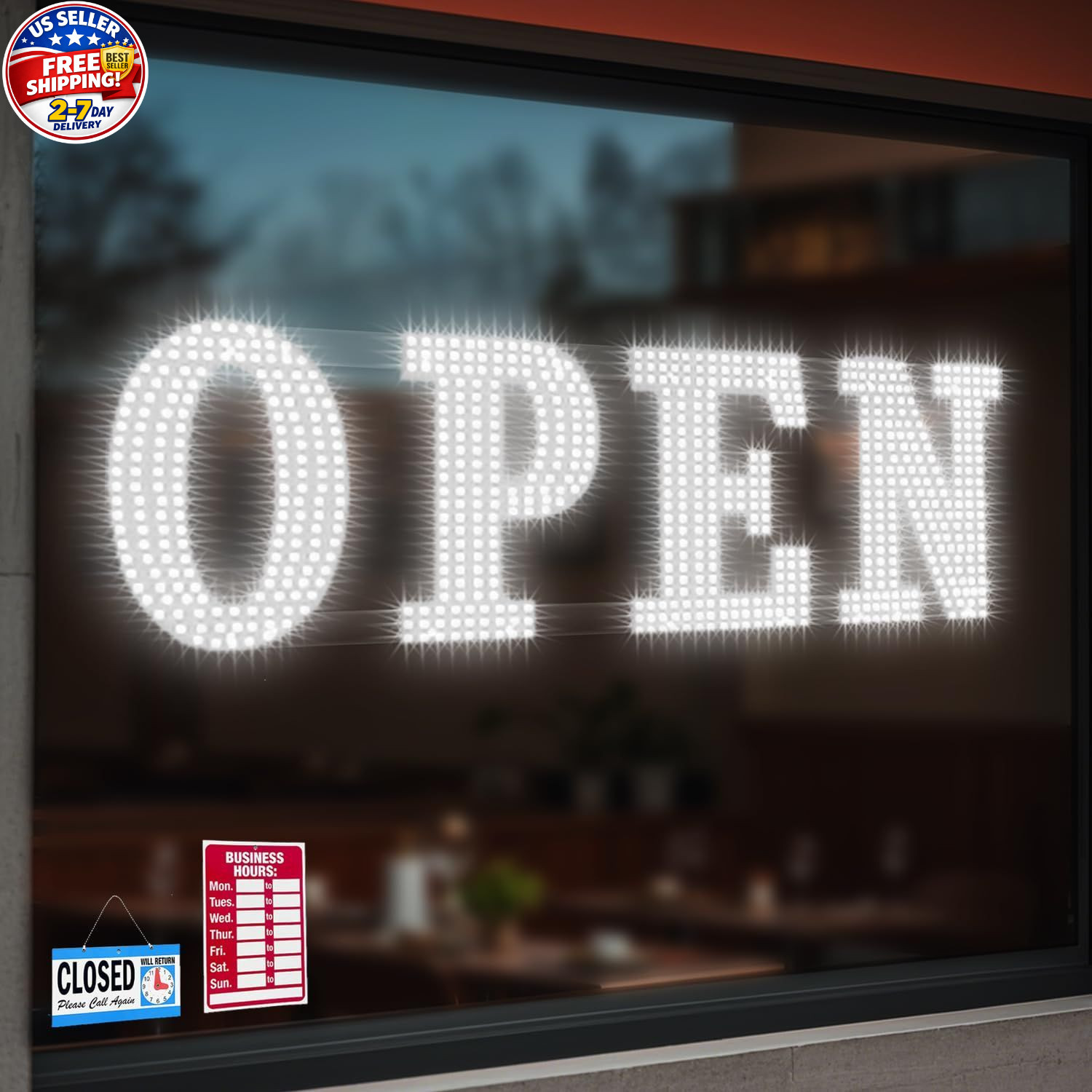 40&Prime;x14&Prime; Open Sign, Extra Bright Jumbo Led Open Signs for Business with High V…
