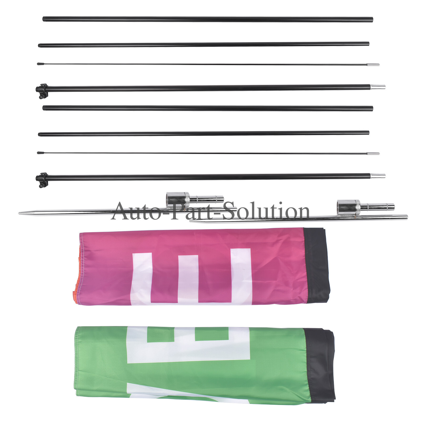 2/3/4-Piece Advertising Flagpole Stand Open Feather Flags with Pole Kit