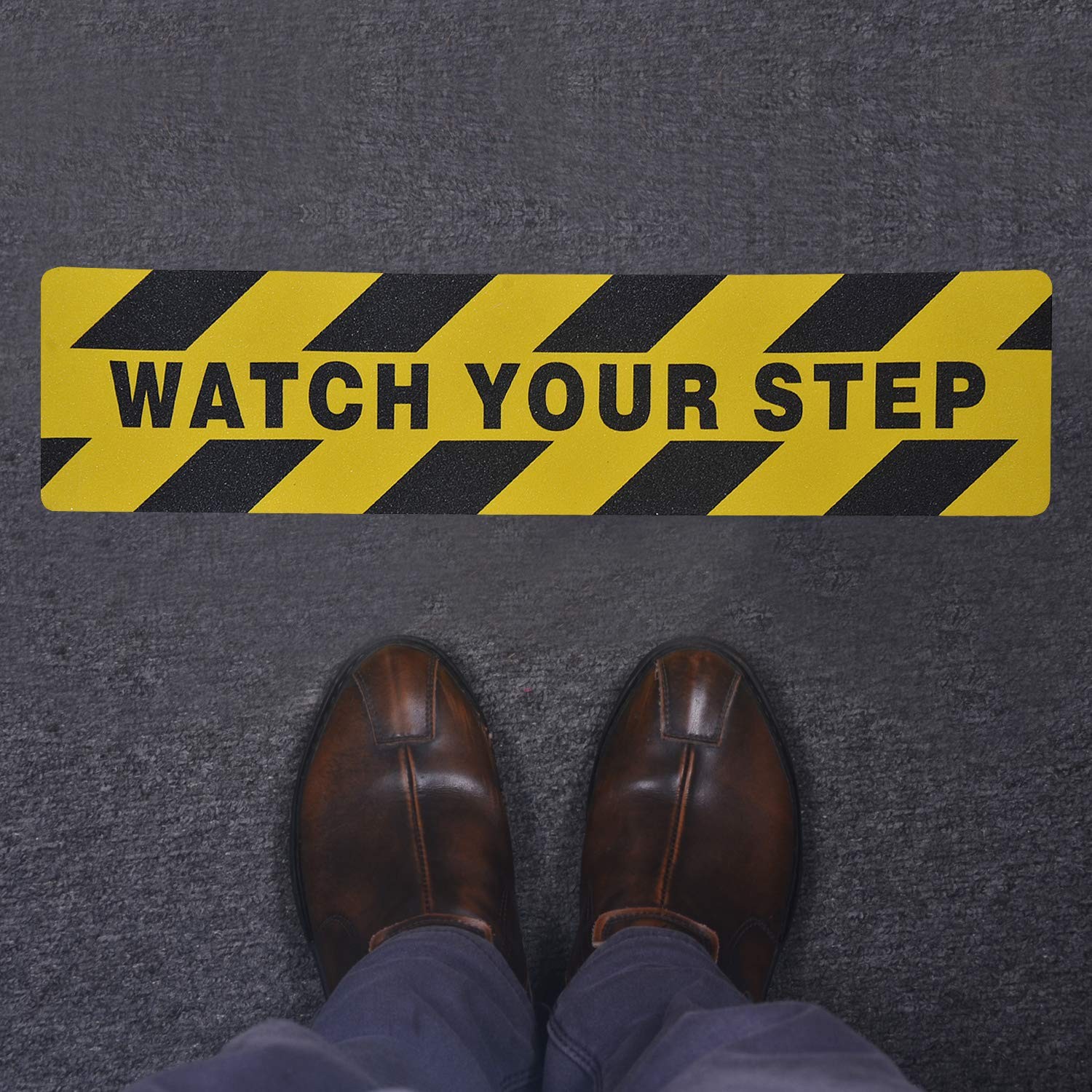 ONTWIE 2 Pack Watch Your Step Sticker, 6in x 24in Watch Your Step Sign | Watch Y