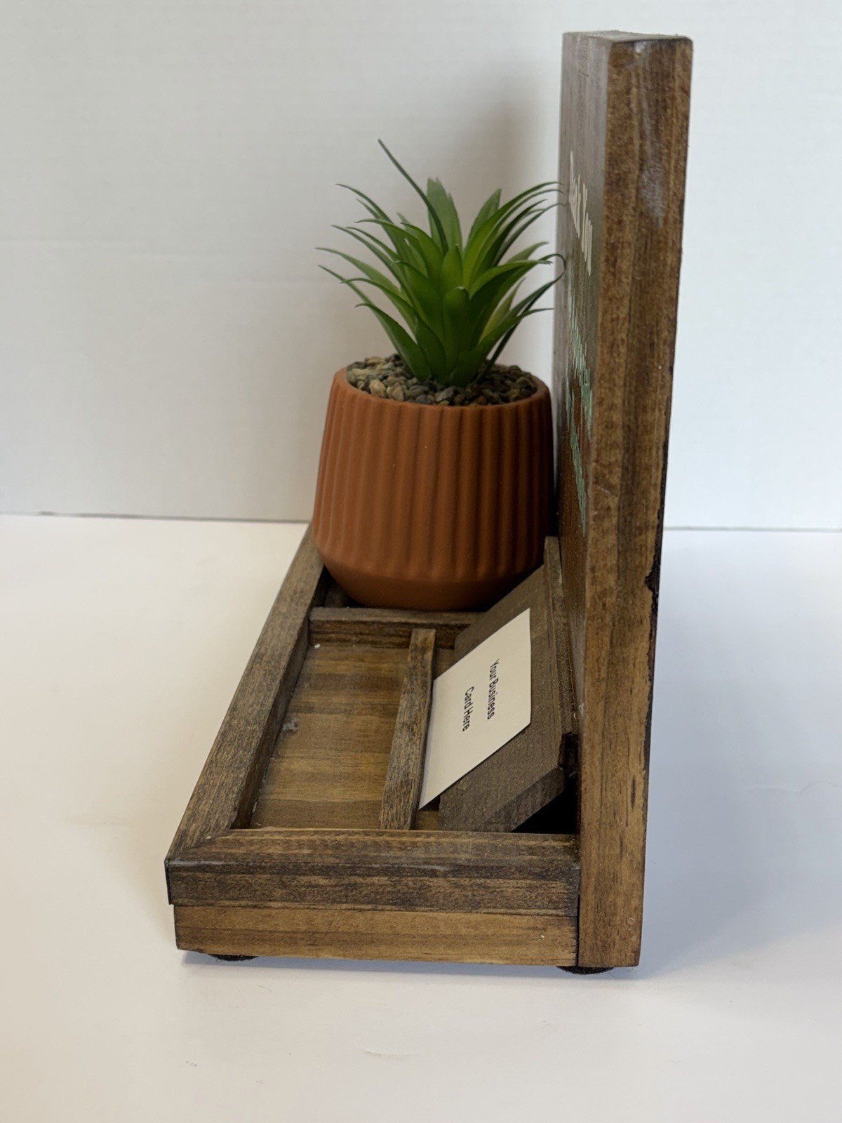 Wood Grain “We Appreciate Your Business” Office Desk or Front Counter Sign