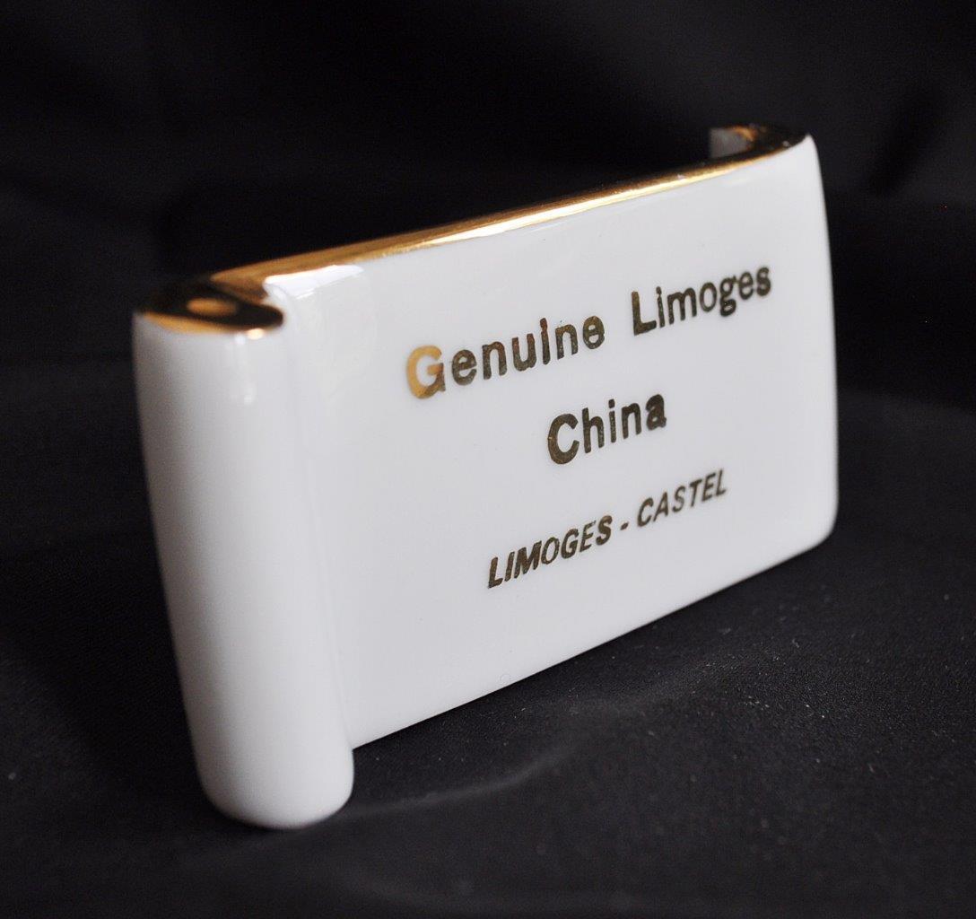 Original Rare Genuine Limoges China Limoges Castel Retailer Counter/Shelf Sign