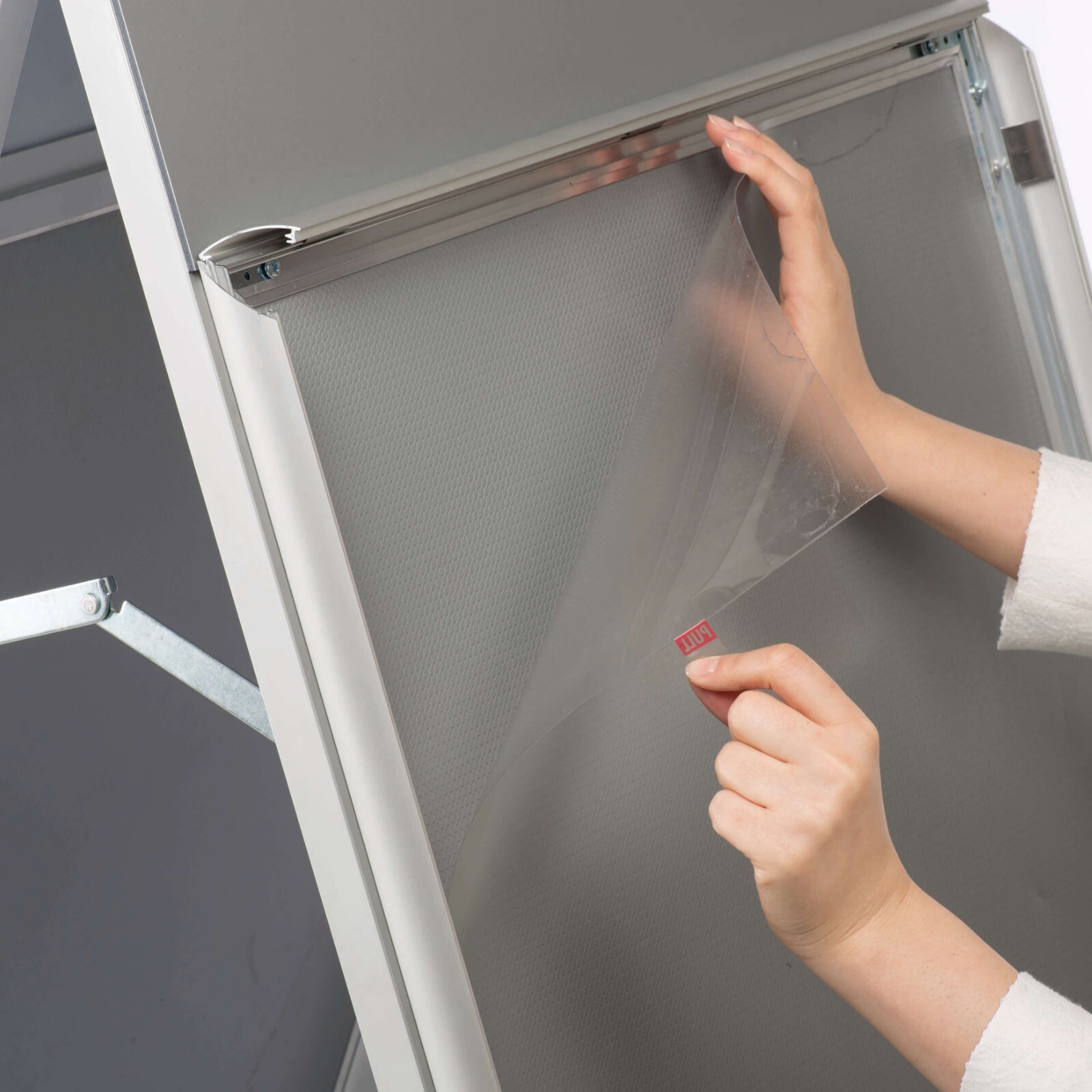 Double Sided Sandwich Board Silver A-Frame 30×40&Prime; Sidewalk Aluminum Sign Holder
