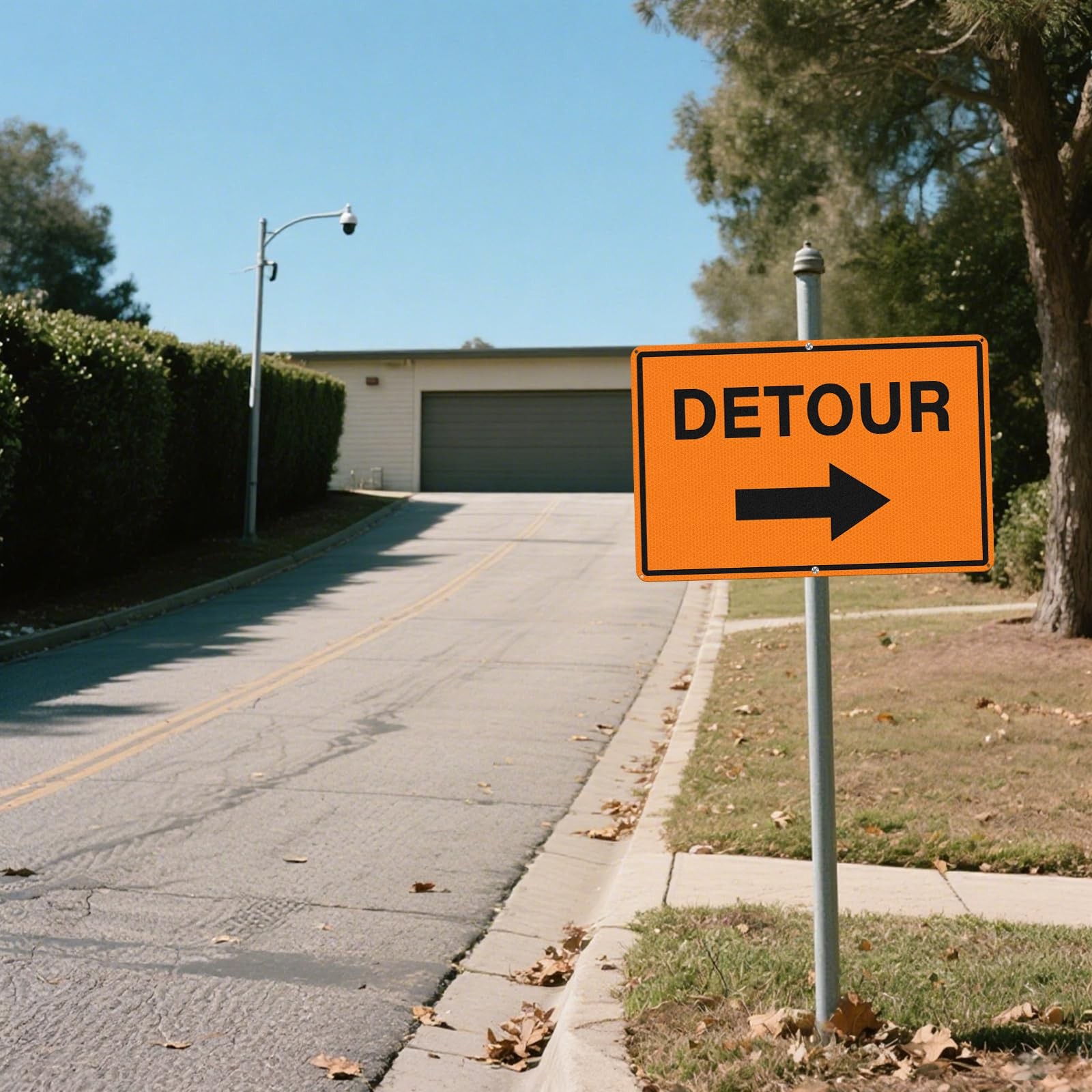 2 PCS 12×18 Inch Detour Sign Right Arrow Reflective Aluminum Traffic Sign