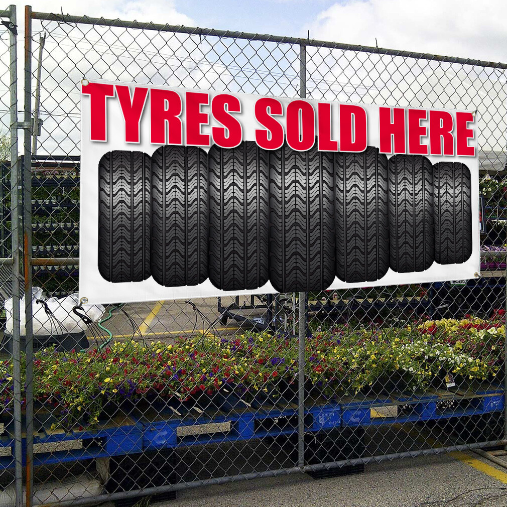Vinyl Banner Multiple Sizes Tires Sold Here Advertising Printing Tires Outdoor