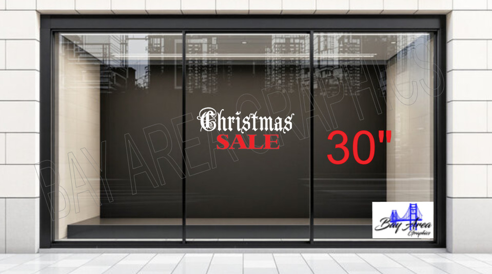 Christmas SALE Retail Store Window Deca Sign Vinyl Oracal 651 Exterior