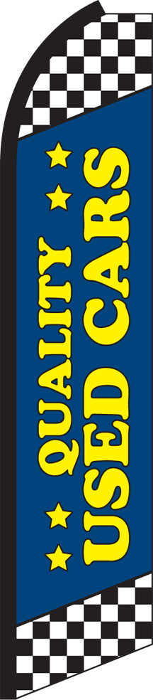 SWOOPER FEATHER FLUTTER FLAG QUALITY USED CARS SIGN ADVERTISING HALF SLEEVE